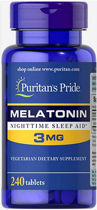 Vorschaubild für Puritan's Pride Melatonin 3 mg 240 Tabletten Schlafhilfe für die Nacht.