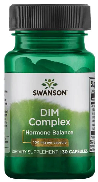 Eine Flasche Swanson DIM Complex - 100 mg 30 Kapseln Hormonhaushalt.