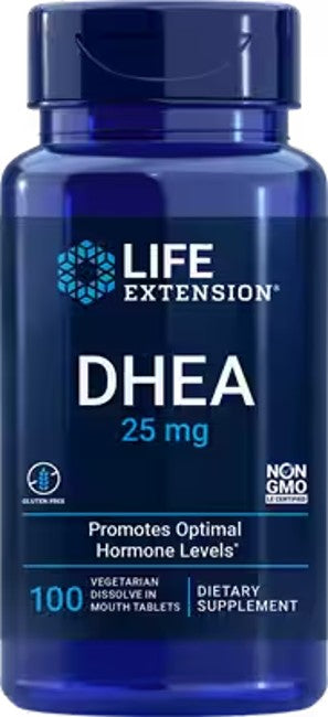 DHEA 25 mg 100 vegetarische Mundspültabletten Media 1 von 3 - Vorderseite 2