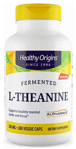 L-Theanin 100 mg (AlphaWave) 180 pflanzliche Kapseln - Front 2