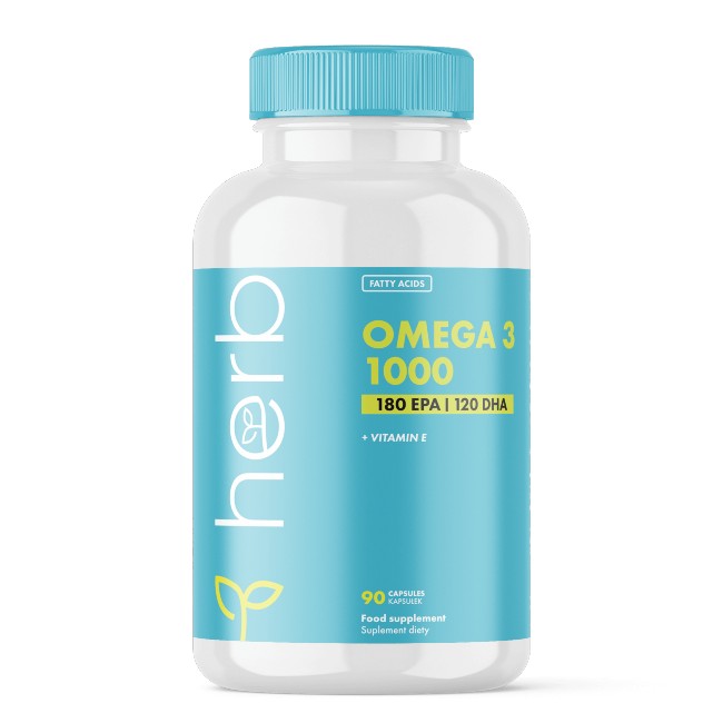 Omega 3 1000 mg (EPA 180/ DHA 120) 90 Capsules - front 2