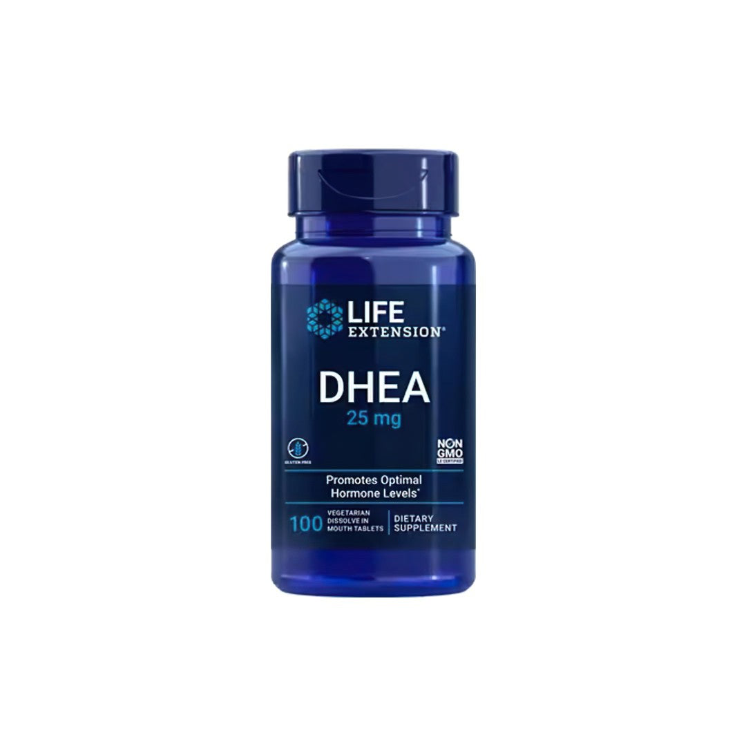 DHEA 25 mg 100 vegetarische Mundspültabletten Medien 1 von 3DHEA 25 mg 100 vegetarische Mundspültabletten Medien 1 von 3 - Vorderseite