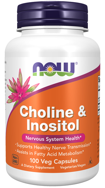 Now Foods Cholin & Inositol 250/250 mg 100 Kapseln.