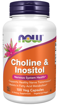 Vorschaubild für Now Foods Cholin & Inositol 250/250 mg 100 Kapseln.