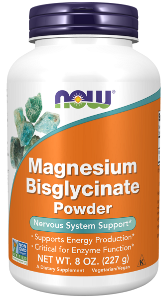 Jetzt Now Foods Magnesiumbisglycianat 250 mg 277g Pulver.