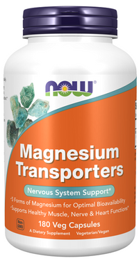 Vorschaubild für Now Now Foods Magnesium Transporter 120 mg 180 Vegikapseln.