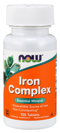 Vorschaubild für Eine Flasche Now Foods Iron Complex 100 Tabletten.