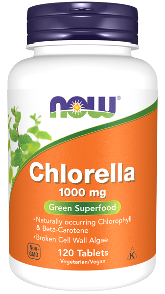 Now Foods Chlorella 1000 mg 120 Tabletten.