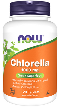 Vorschaubild für Now Foods Chlorella 1000 mg 120 Tabletten.