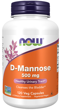 Vorschaubild für Now Foods D-Mannose 500 mg 120 Veggie-Kapseln.