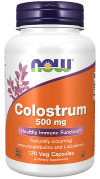 Vorschaubild für Now Foods Colostrum 500 mg 120 Veggie-Kapseln.
