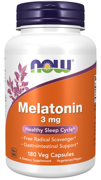 Now Foods Melatonin 3 mg 180 Veggie-Kapseln.