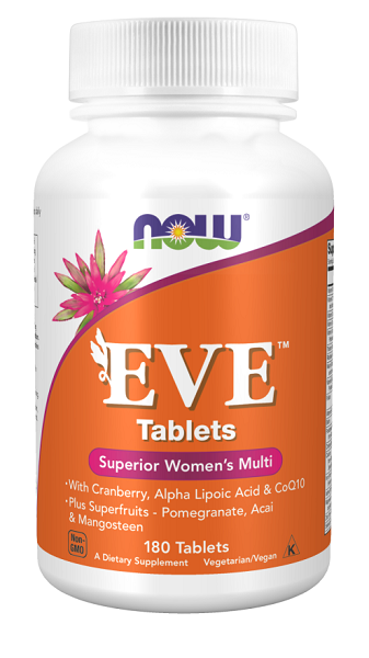 Now Foods EVE Multivitamine & Mineralien für Frauen 180 pflanzliche Tabletten.