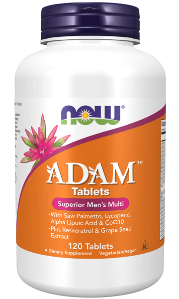 Now Foods ADAM Multivitamine & Mineralien für den Mann 120 pflanzliche Tabletten.