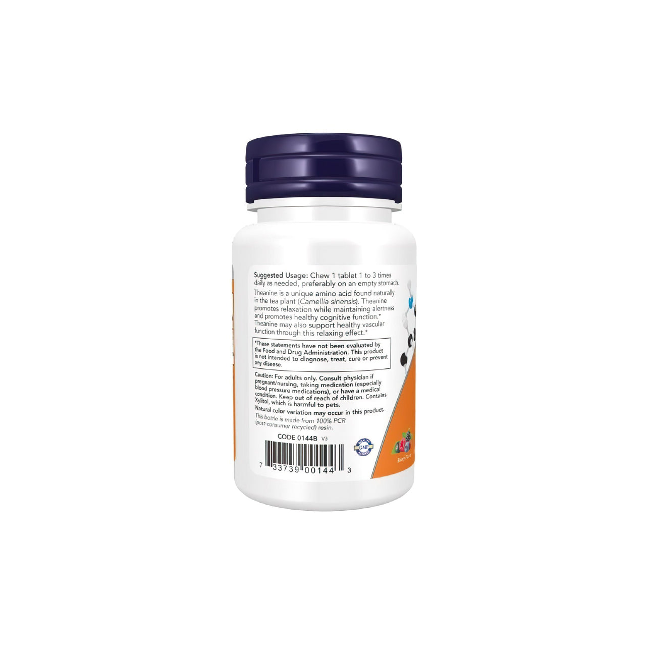 L-Theanine 100 mg 90 Chewables - back