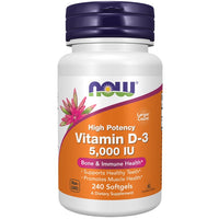 Thumbnail for Vitamin D-3 5000 IU 240 Softgels - front