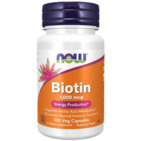 Thumbnail for Biotin 1000 mcg 100 Veg Capsules - front