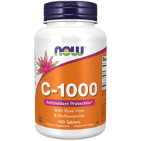 Thumbnail for Now Foods Vitamin C-1000 with Rose Hips 100 Tablets