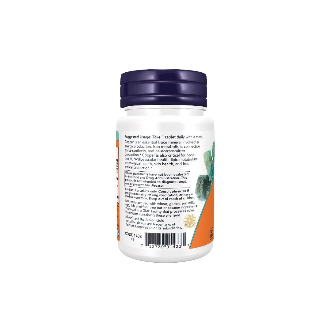 Copper Glycinate 3 mg 120 Tablets - back