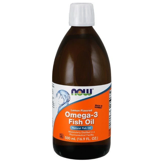 Omega-3 Fish Oil Liquid 16.9 fl oz (500 ml) Lemon Flavored - front 