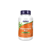 Thumbnail for Bottle of Now Foods Cholesterol Pro 120 tablets, labeled to support heart health and healthy cholesterol levels.