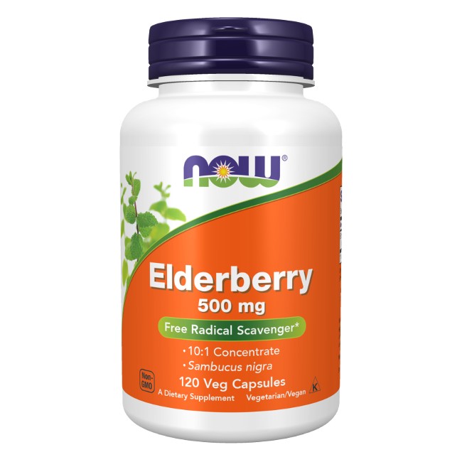 Elderberry 500 mg 120 Veg Capsules - front