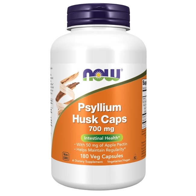 Psyllium Husk 700 mg 180 Veg Capsules - front