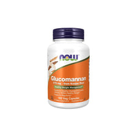 Thumbnail for A bottle of Now Foods Glucomannan 575 mg, containing 180 vegetarian capsules made from Konjac root, is labeled for healthy weight management and digestive health.