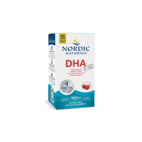 Thumbnail for The Nordic Naturals DHA Xtra, offering 1660 mg of Omega-3s in 60 soft gels with a strawberry taste, is a fish oil supplement that aids in supporting brain and nervous system health.