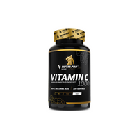 Thumbnail for Nutri Pro Sport's Vitamin C 1000 mg 100 Capsules come in a black and gold bottle, offering 1000 mg of L-ascorbic acid per serving across 100 servings. This powerful antioxidant supports your immune system effectively.