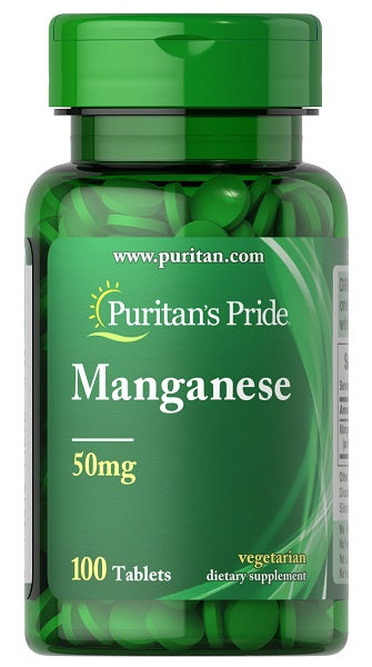 Puritan's Pride Mangan 50mg 100 Tabs.
