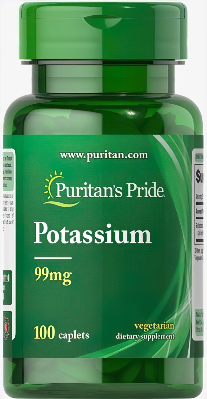 Puritan's Pride Kalium 99 mg 100 überzogene Kapseln sind ein Nahrungsergänzungsmittel, das zur Aufrechterhaltung des Elektrolytgleichgewichts und zur Regulierung des Blutdrucks beiträgt.