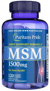 Daumennagel für Puritan's Pride MSM 1500 mg 120 überzogene Kapseln unterstützen die Gesundheit der Gelenke und fördern gesundes Haar.