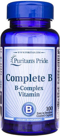 Vorschaubild für Puritan's Pride Komplettes Vitamin B, B-Komplex - 100 Kapseln.