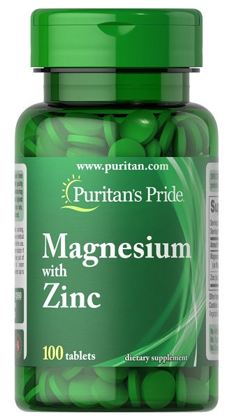 Puritan's Pride Magnesium mit Zink 100 Tabletten.