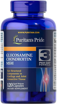 Vorschaubild für Puritan's Pride Glucosamin Chondroitin MSM 120 Kapseln.