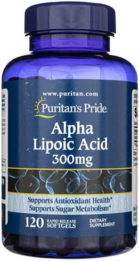 Vorschaubild für Puritan's Pride Alpha-Liponsäure - 300 mg 120 softgel.