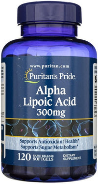 Thumbnail for Puritan's Pride Alpha Lipoic Acid - 300 mg 120 softgel.