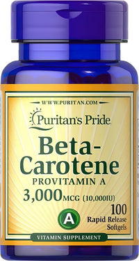 Vorschaubild für Beta-Carotin 3000 mcg 100 Weichkapseln - Front 2