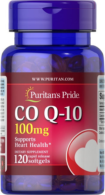 Puritan's Pride Coenzym Q10 100 mg - 120 Weichkapseln mit schneller Freisetzung.