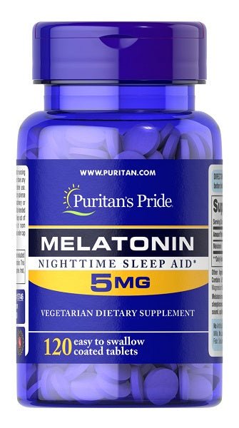 Puritan's Pride Melatonin 5 mg 120 Tabletten.