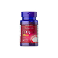 Vorschaubild für Eine Flasche Q-SORB™ Co Q-10 200 mg 30 schnell freisetzende Softgels von Puritan's Pride mit weißem Hintergrund, vollgepackt mit Antioxidantien zur Steigerung des Energieniveaus und zur Stärkung des Immunsystems.