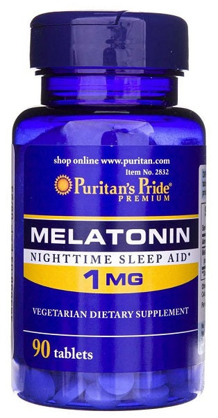 Puritan's Pride Melatonin 1 mg 90 Tabletten.