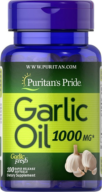 Puritan's Pride Knoblauchöl 1000 mg 100 Rapid Release Softgel.