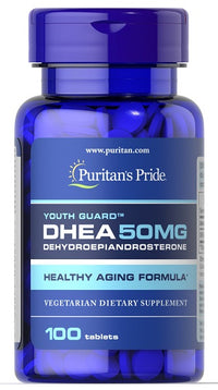 Vorschaubild für Eine Flasche Puritan's Pride DHEA - 50mg 100 Tabletten.