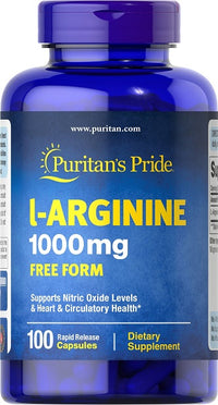 Vorschaubild für L-Arginin 1000 mg Free Form 100 Rapid Release Caps - Front 2