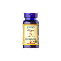 Thumbnail for The Puritan's Pride Vitamin E 400 IU & Selenium 50 mcg, available in a blue bottle of 100 rapid release softgels, is expertly labeled for antioxidant support to enhance your daily health regimen.