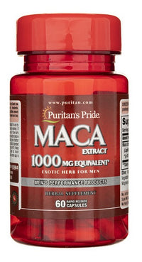 Vorschaubild für Eine Flasche Puritan's Pride Maca 1000 mg 60 Rapid Release Capsules.