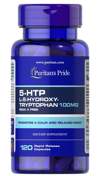 Vorschaubild für Puritan's Pride 5-HTP 100 mg 120 Kapseln.