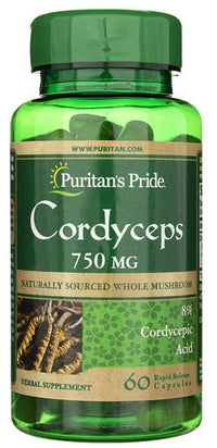 Vorschaubild für Puritan's Pride Cordyceps - 1500 mg 60 Kapseln.